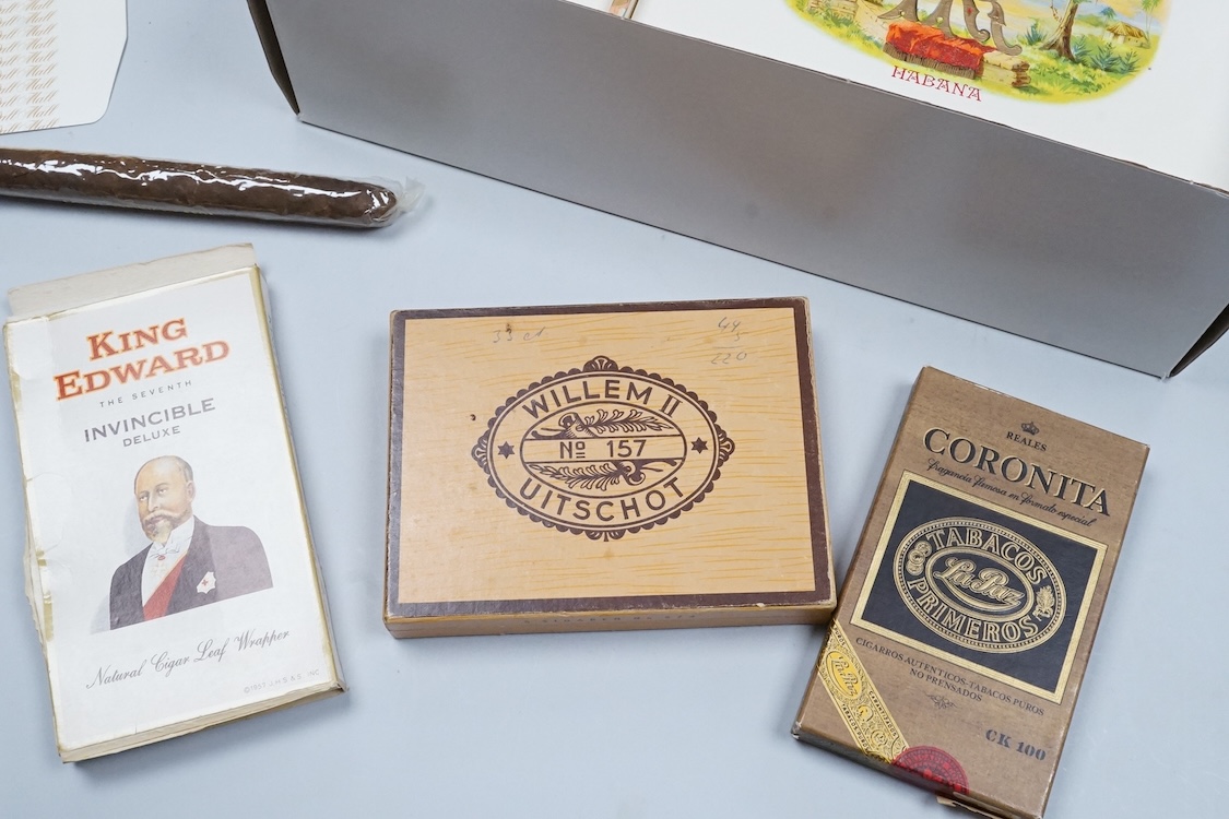 A box of Bolivia cigars and other similar cigars and matches